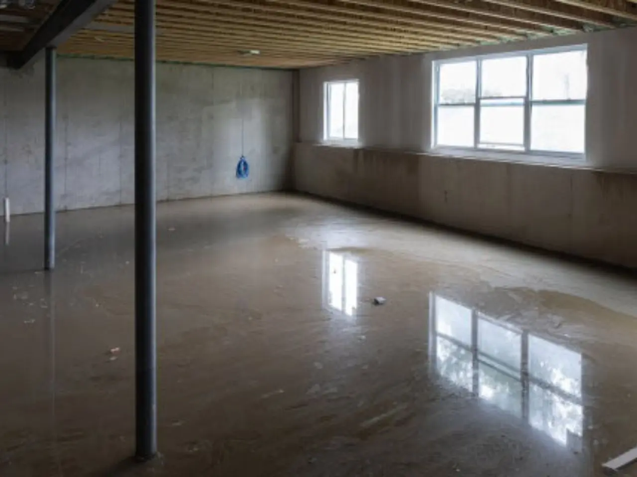 Wet Basement Repair Flooded Basement from the spring thaw.